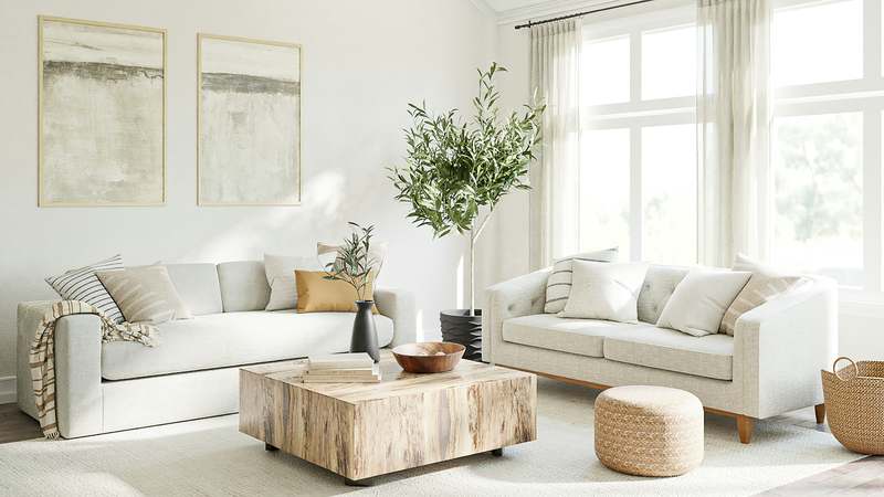 Modern ergonomic office chair, mid-century modern dining chair, and plush accent armchair arranged in a well-lit living space